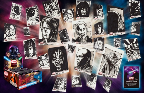 Star Wars Galaxy 4 sketch cards from Topps cards
